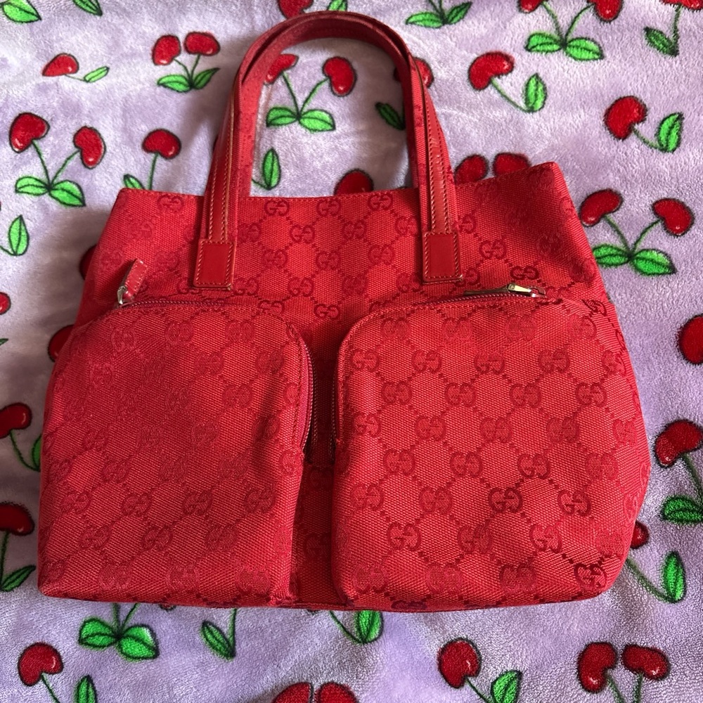 Gucci Cherry Red Tote Bag